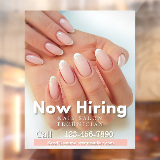 Customise Now Hiring Nail Salon Technician Pink