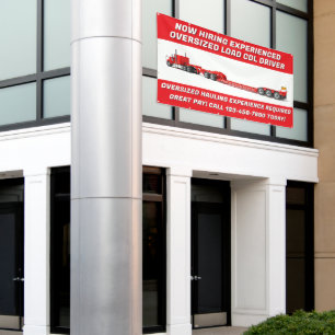 Customise Now Hiring Oversized Load CDL Driver Banner