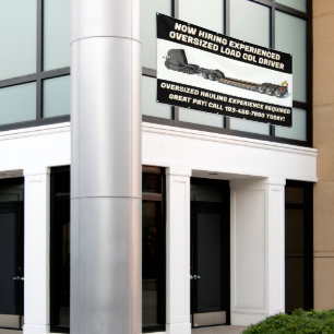 Customise Now Hiring Oversized Load CDL Driver Banner