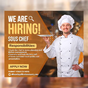 Customise Now Hiring Sous Chef Restaurant