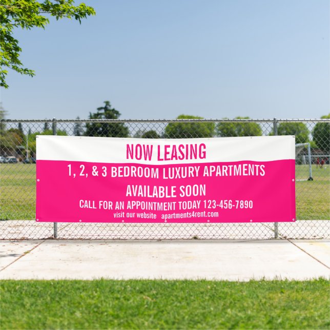 Customise Now Leasing Apartments For Rent Large Banner (Insitu)