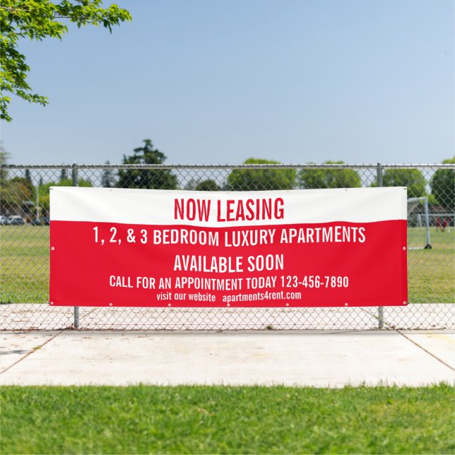 Customise Now Leasing Apartments For Rent Large Banner (Insitu)