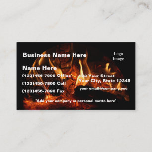 (Customise) Oak Flames in Chimenea Business Card