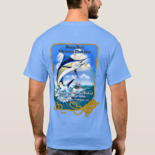 Customise Ocean Sports Fishing Charter Boat Busine T-Shirt