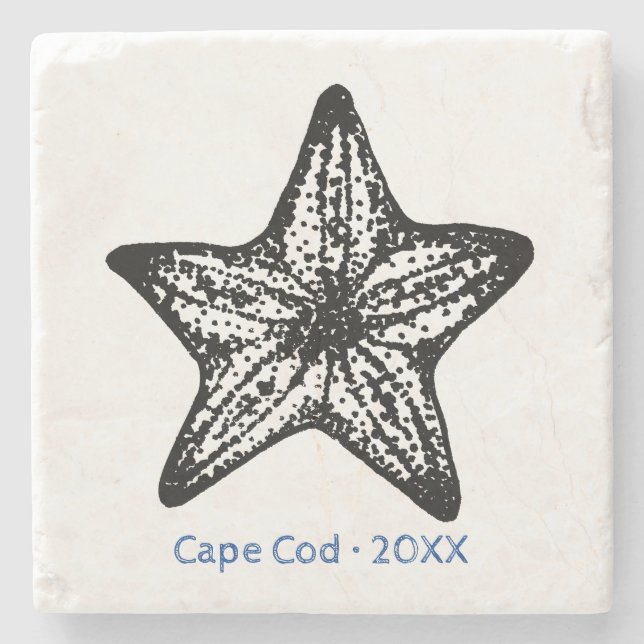 Customise Ocean Starfish Sand Stone Coaster (Front)