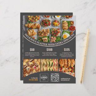 Customise online this Elegant Food Menu & Price