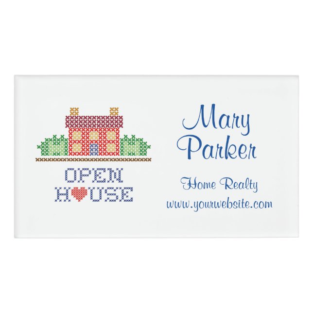 Customise Open House Acrylic Name Tag (Front)