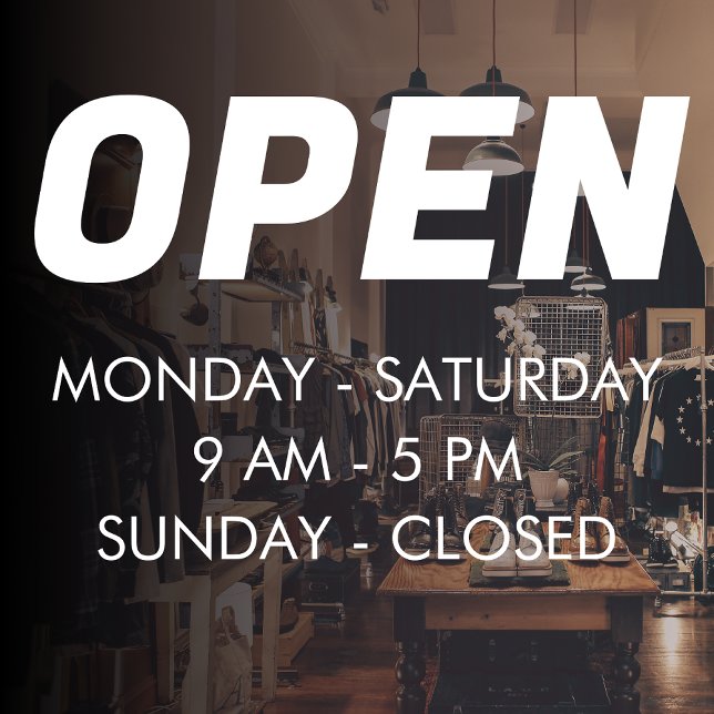 Customise Opening Hours | Times Opening White  (Creator Uploaded)