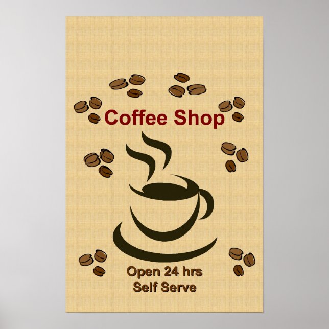 Customise or Personalise It -  Coffee Shop Poster (Front)