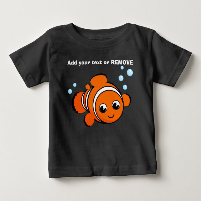 Customise, orange cute clown fish, cartoon design: baby T-Shirt (Front)