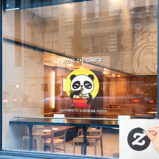Customise Panda Bear Noodles Chinese Restaurant  (Cafe Window)