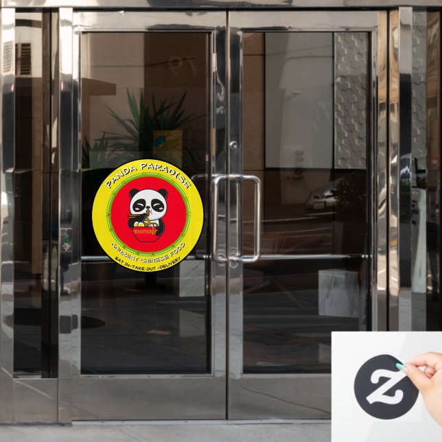 Customise Panda Bear Noodles Chinese Restaurant  (Office Door)