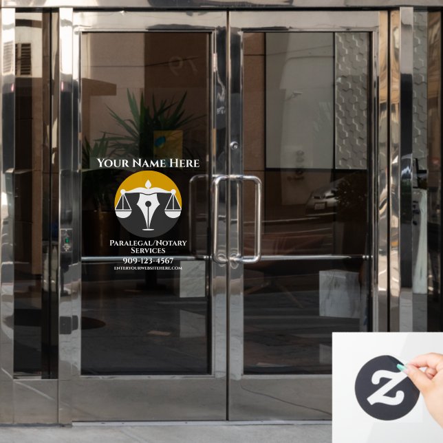 Customise Paralegal Notary Services Business Door (Office Door)