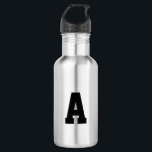 Customise, personalise Alphabet initial letter 532 Ml Water Bottle<br><div class="desc">Customise,  personalise Alphabet initial letter stainless steel water bottle
black</div>