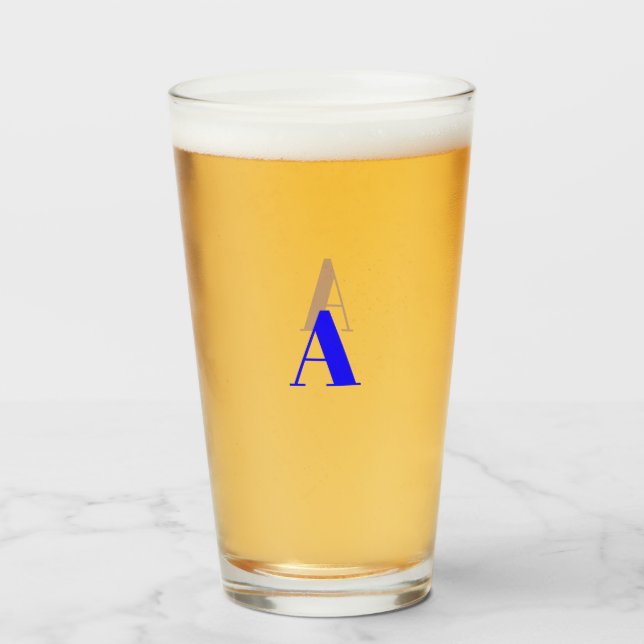 Customise, personalise Alphabet initial letter Glass (Front Filled)
