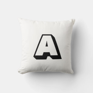 Customise, personalise alphabet initial monogram cushion