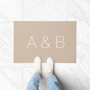 Customise, personalise alphabet initial monogram doormat