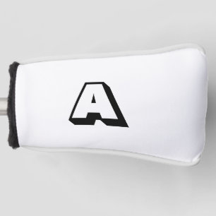 Customise, personalise alphabet initial monogram golf head cover