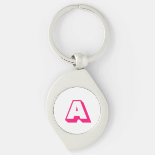Customise, personalise alphabet initial monogram key ring