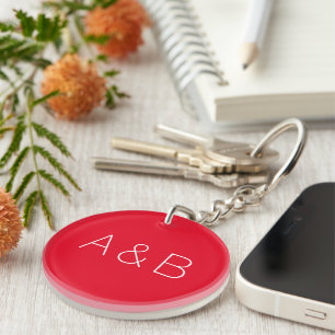 Customise, personalise alphabet initial monogram key ring