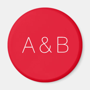 Customise, personalise alphabet initial monogram magnet