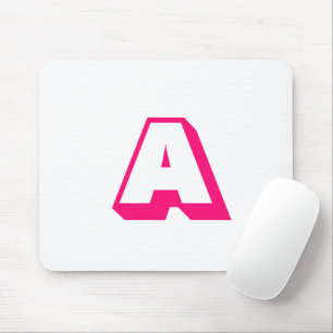 Customise, personalise alphabet initial monogram mouse pad