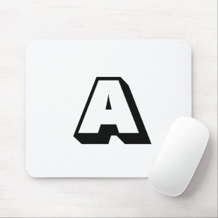 Customise, personalise alphabet initial monogram mouse pad