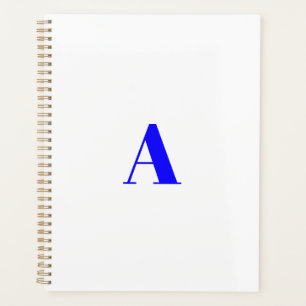 Customise, personalise alphabet initial monogram planner