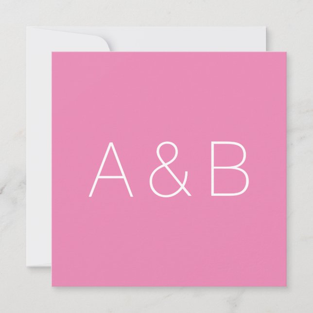 Customise, personalise alphabet initial monogram thank you card (Front)
