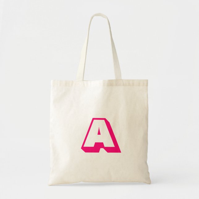 Customise, personalise Alphabet initial monogram Tote Bag (Front)
