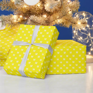 Customise, personalise alphabet initial monogram wrapping paper