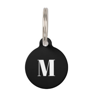 Customise, personalise Black white dog, pet Name Pet Tag