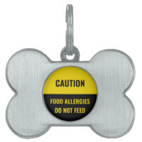 Customise, personalise black yellow dog Name Info 