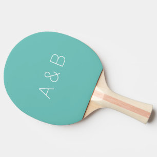 Customise, personalise couple initials monogram ping pong paddle