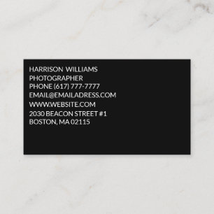 Customise personalise minimalist elegant black business card