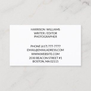 Customise personalise minimalist elegant business card