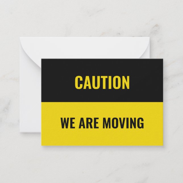 Customise, personalise Moving address info Card (Front)