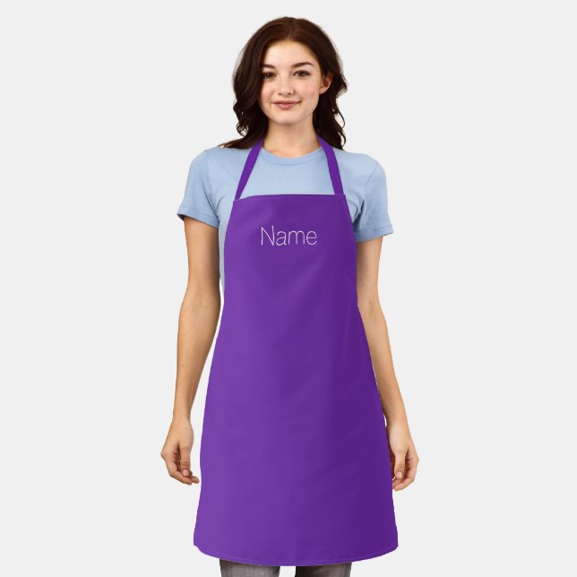 Customise personalise NAME monogram grape Apron (Worn)