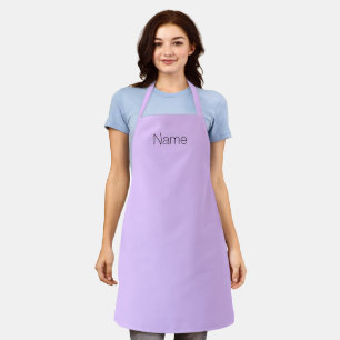 Customise personalise NAME monogram light lilac Apron