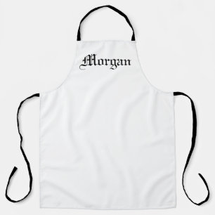 Customise personalise with NAME monogram black Apron