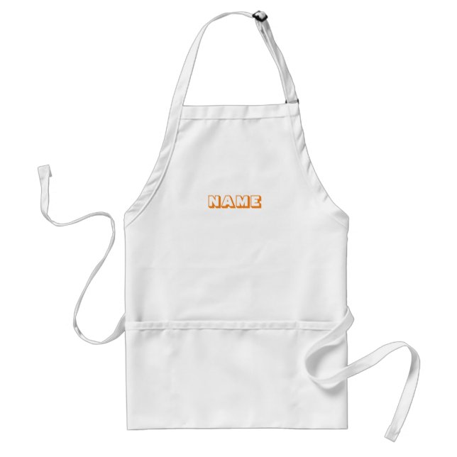 Customise personalise with NAME monogram initial Standard Apron (Front)