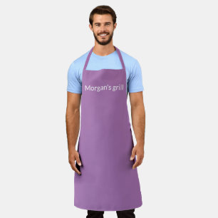 Customise personalise with NAME monogram lavender Apron