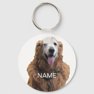 Customise personalise with photo & name keychain