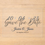 Customise  Personalised Save the Date Acrylic Invitations<br><div class="desc">Announce your special day with a beautiful customisable save the date design made to share your wedding date in a stylish and memorable way. Perfect for couples looking for a personalised wedding announcement, this design offers a clean and timeless look that can be tailored to match your celebration. A lovely...</div>