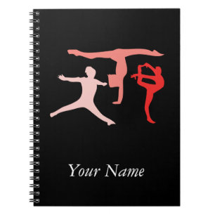 Customise Personalised Trio Gymnastics Travel Spiral Notebook