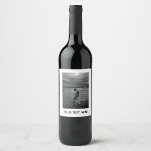 Customise Photo and Text Wine Label