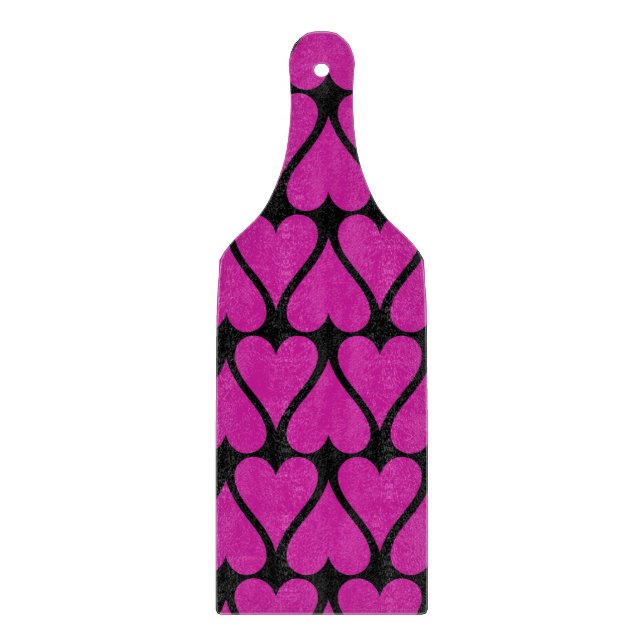 Customise Pink Hearts Cutting Board (Front)