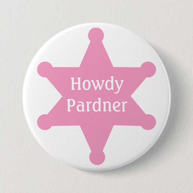 Customise Pink Sheriff Badge (Front)