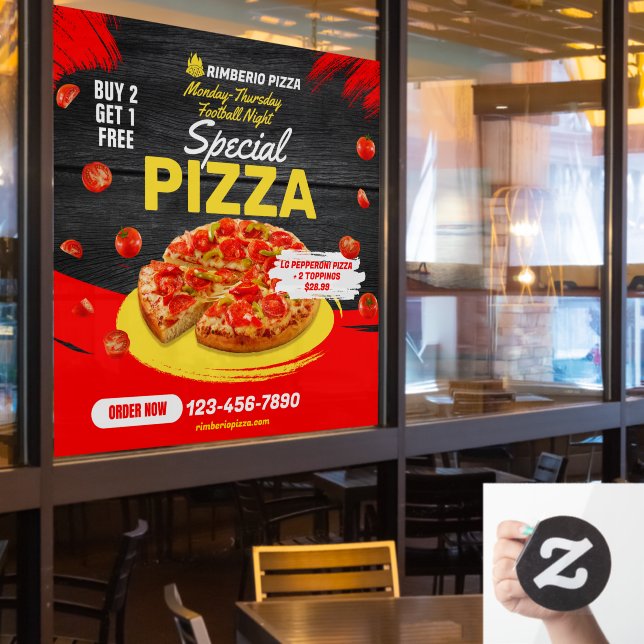 Customise Pizza Football Night Pepperoni Deal (Restaurant Window)