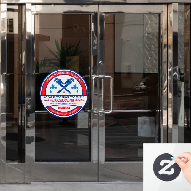 Customise Plumbing Contractor Business Front Door (Office Door)